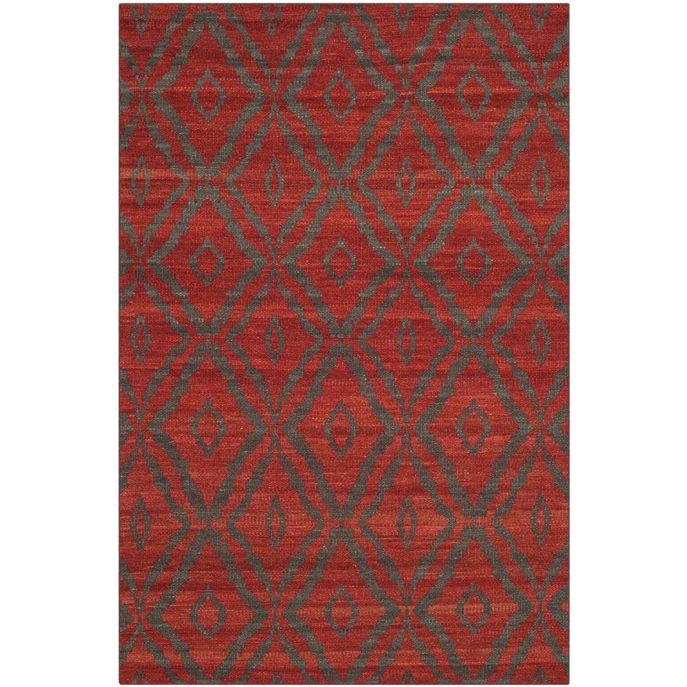 Safavieh Kilim Rust Grey 4 Ft X 6 Area Rug