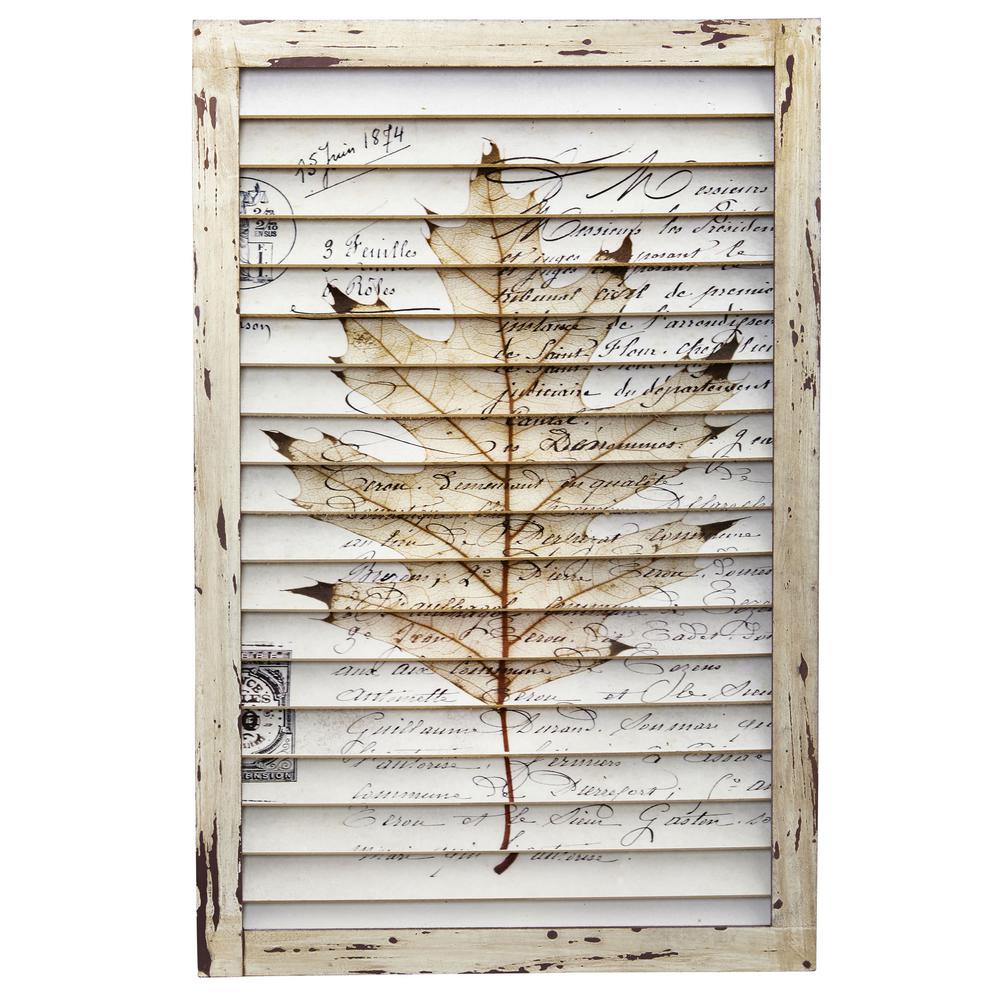 Maple Leaf Window Shutter Wall Decor