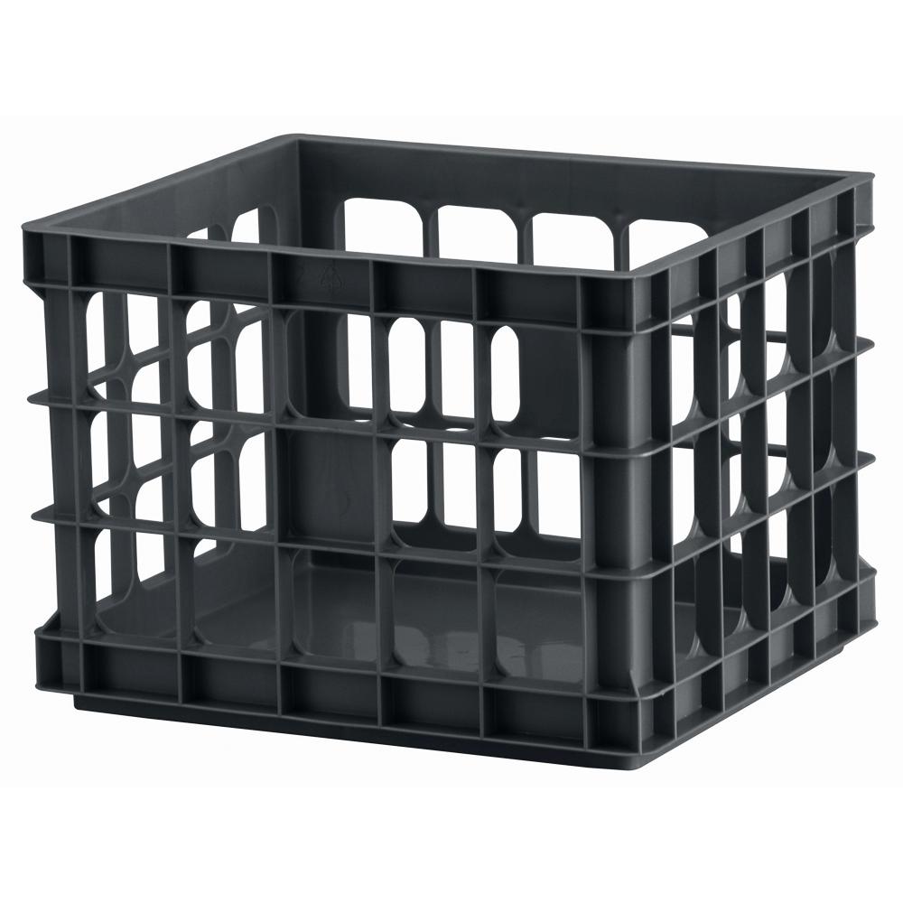 GSC Technologies 11 in. x 13 in. x 13 in. Storage Milk Crate in Green
