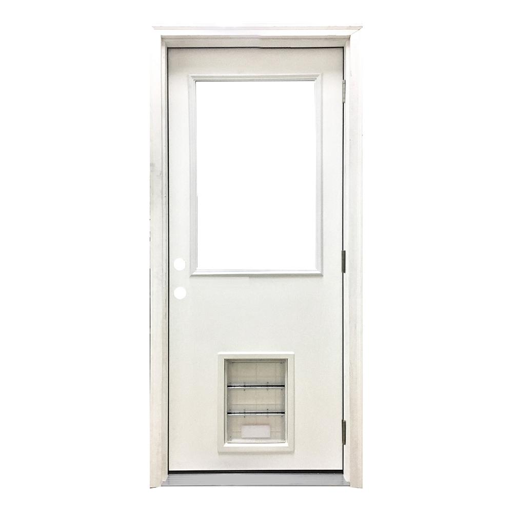 Steves Sons 36 In X 80 In Classic Clear Half Lite Lhos White