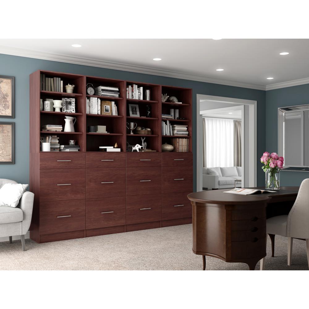 Home Decorators Collection Calabria General Storage 15 In D X 96 W 84 H Cherry Wood Closet System