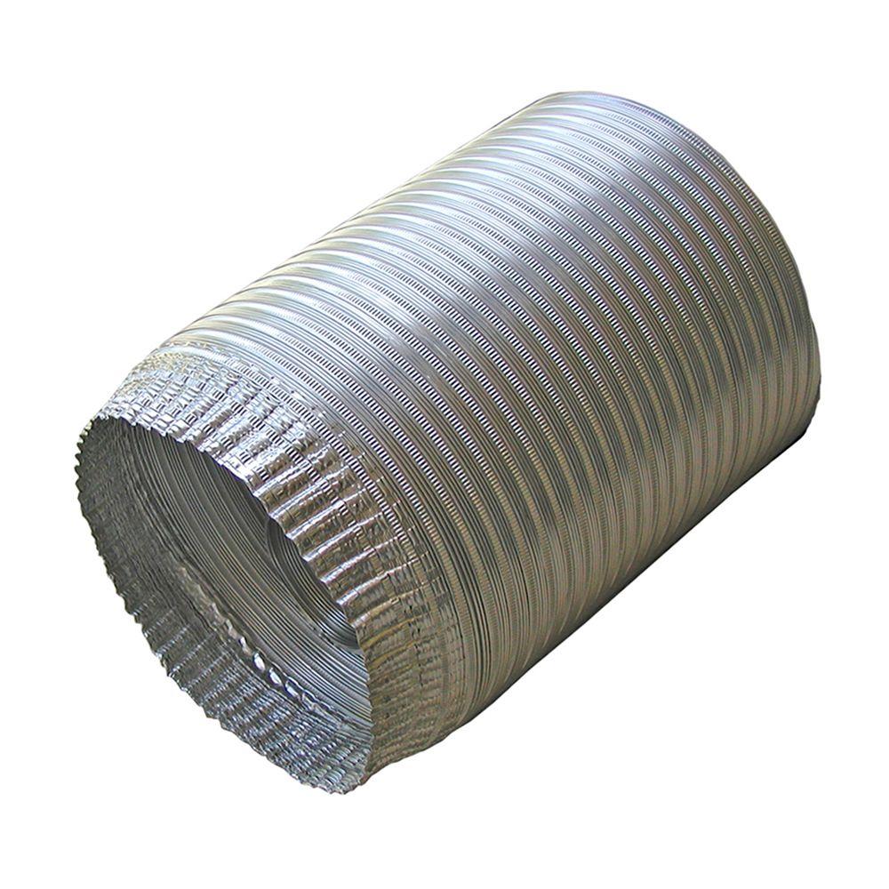 SpeediProducts 4 in. x 96 in. Aluminum Flex Pipe Crimped One EndEX