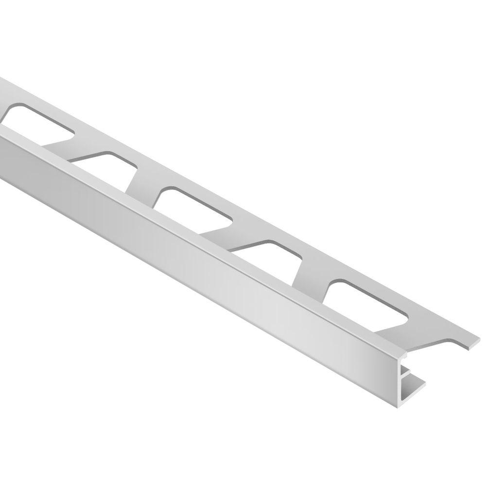 Schluter Schiene Satin Anodized Aluminum 7 16 In X 8 Ft 2 1 Metal L Angle Tile Edging Trim Ae110 The Home Depot Metal L Angle Tile Edging Trim Ae110