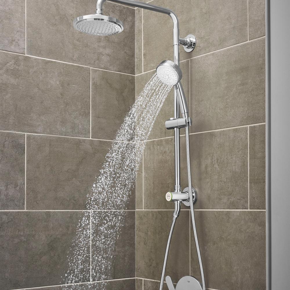 Grohe Vitalio 5 Spray 7 In Dual Shower Head And Handheld Shower Head In Chrome The Home Depot