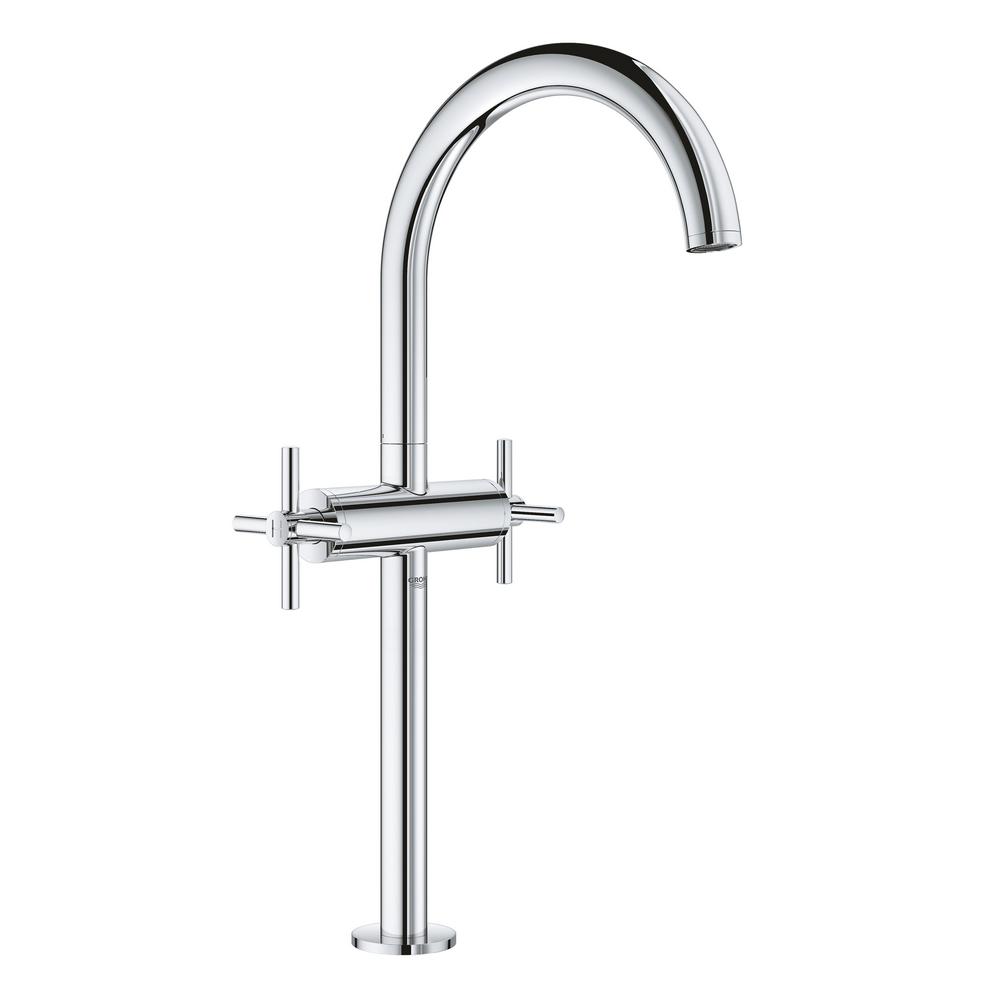 Grohe Atrio Cross Handles Starlight Chrome 18026003 The Home Depot