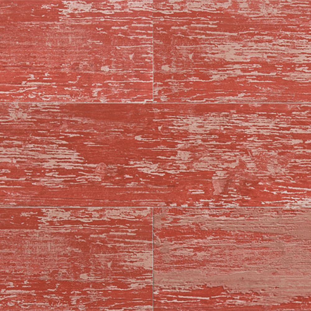 Grosfillex Element Wood 1/4 in. x 6 in. x 48 in. Red Shiplap Resin Wall
