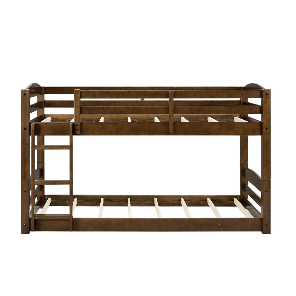 Dorel Living Noma Twin Mocha Wood Bunk Bed Frame Fh7891 The Home Depot Dorel Living Noma Twin Mocha Wood Bunk Bed Frame