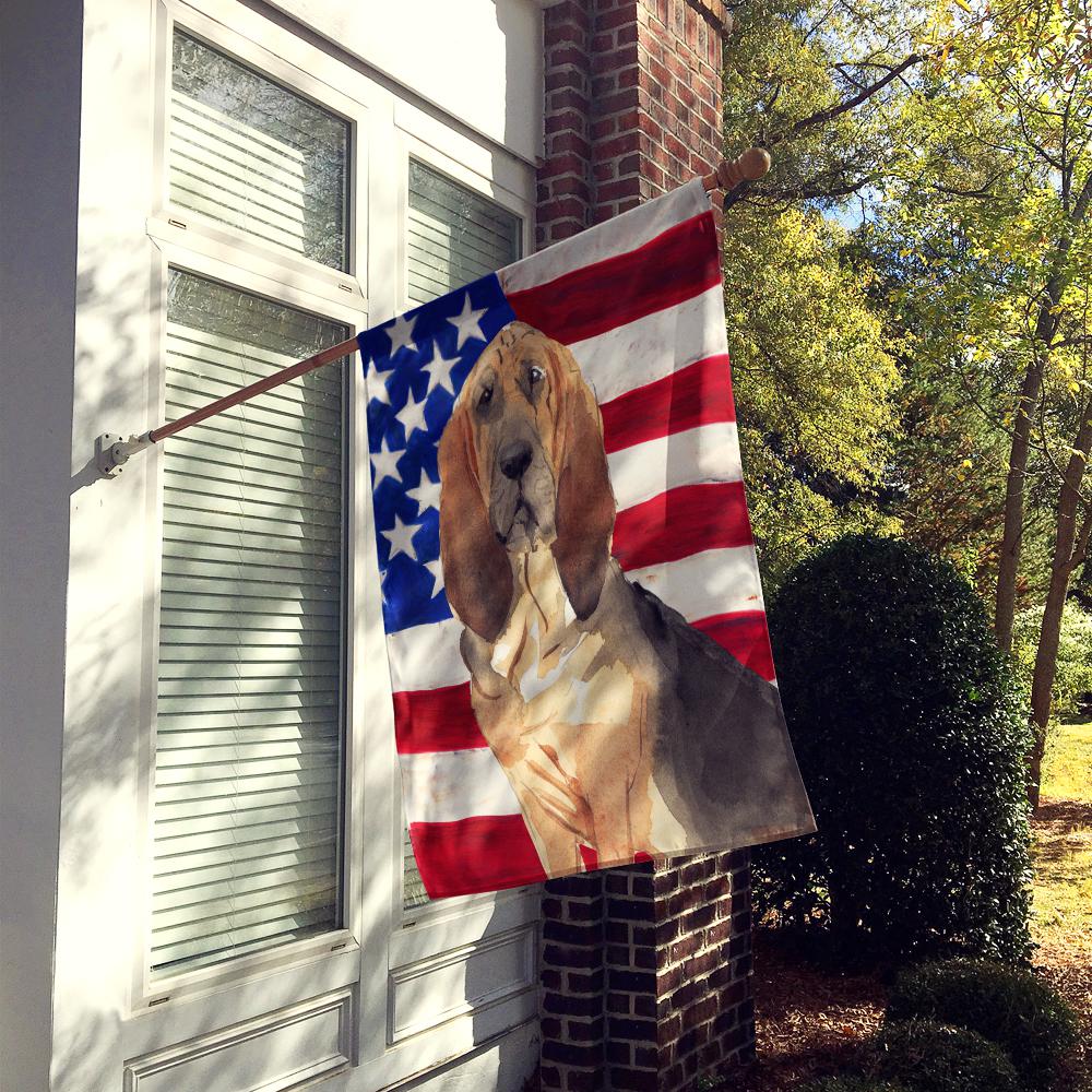 Caroline S Treasures 2 3 Ft X 3 3 Ft Polyester Patriotic Usa Bloodhound 2 Sided Heavyweight Flag Canvas House Size Ck1739chf The Home Depot
