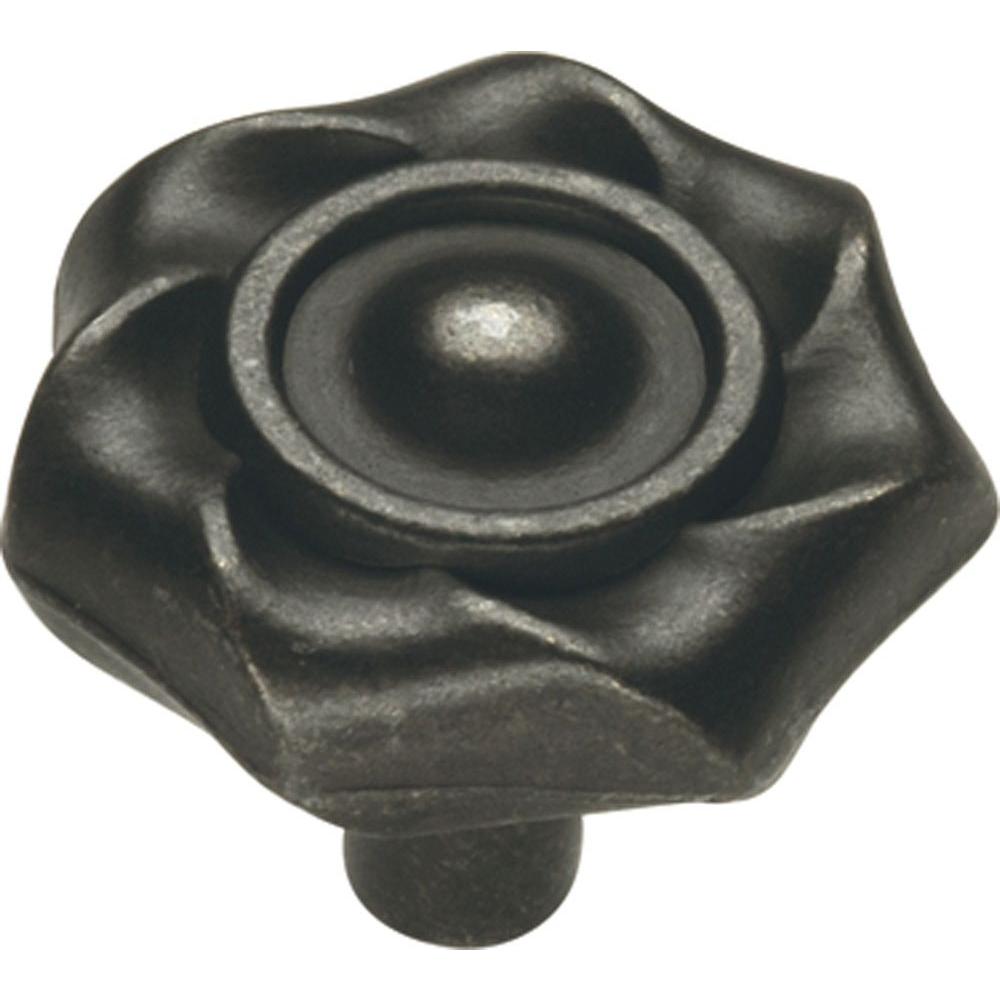 Hickory Hardware Charleston Blacksmith 11/4 in. Black Iron KnobPA1312BI The Home Depot