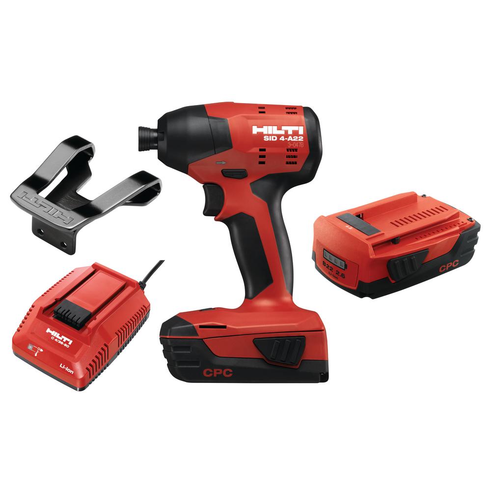 Hilti 22Volt LithiumIon 1/4 in. Hex Cordless Brushless SID 4 Compact