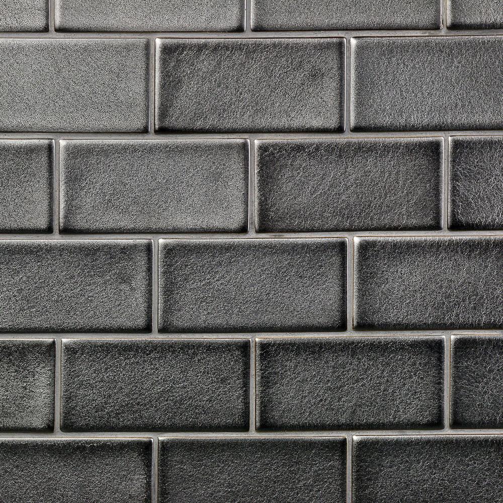 Ivy Hill Tile Oracle Gunmetal 3 in. x 6 in. Polished Ceramic Subway
