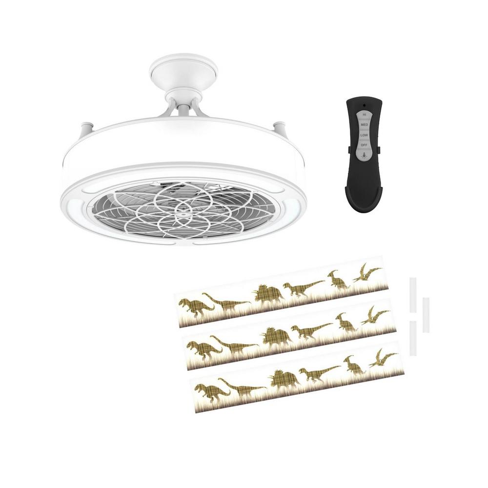 Stile Anderson 22 In Led Indoor Outdoor White Ceiling Fan With