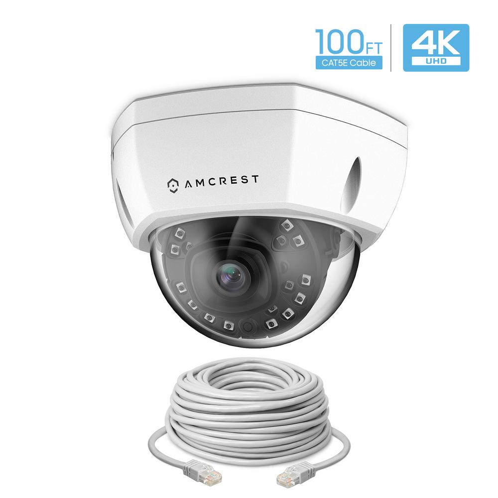 Amcrest 4K Wired Outdoor Dome POE IP Surveillance Camera