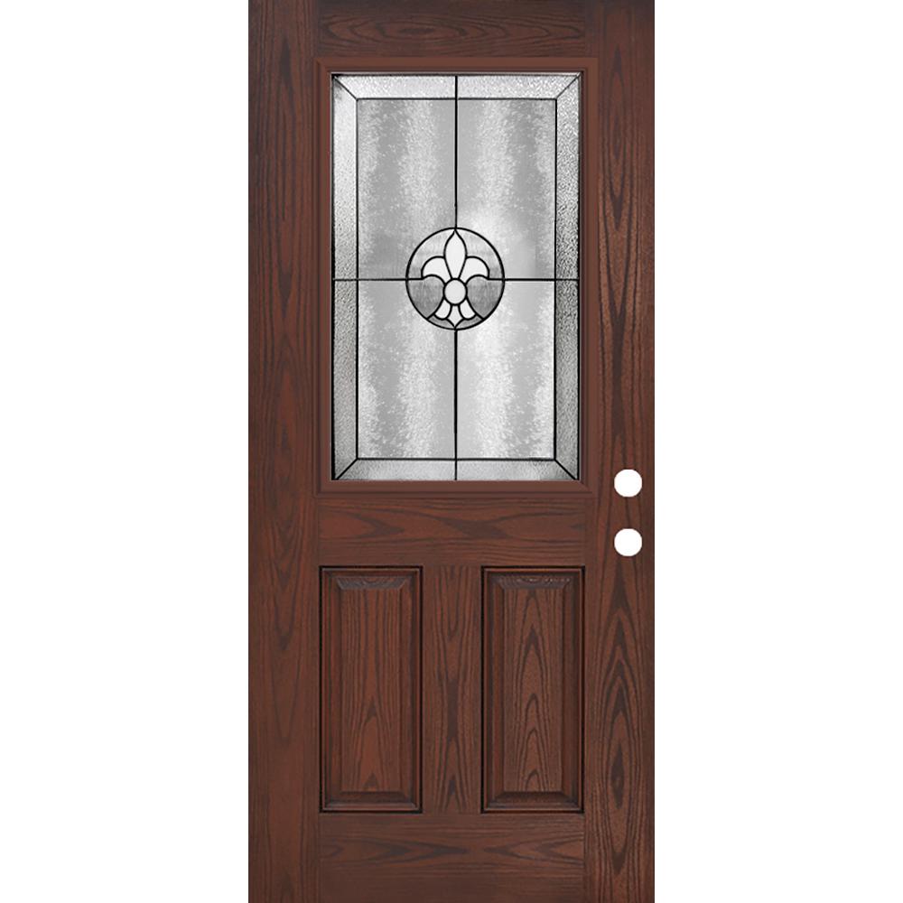 Steves Sons 36 In X 80 In Trinity Rosewood Oak Grain 1 2 Lite