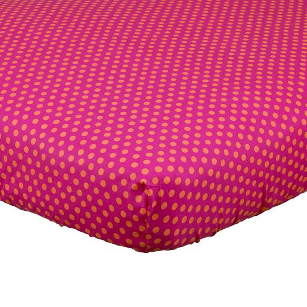 Cotton Tale Designs Sundance Pink And Orange Dot Cotton Fitted