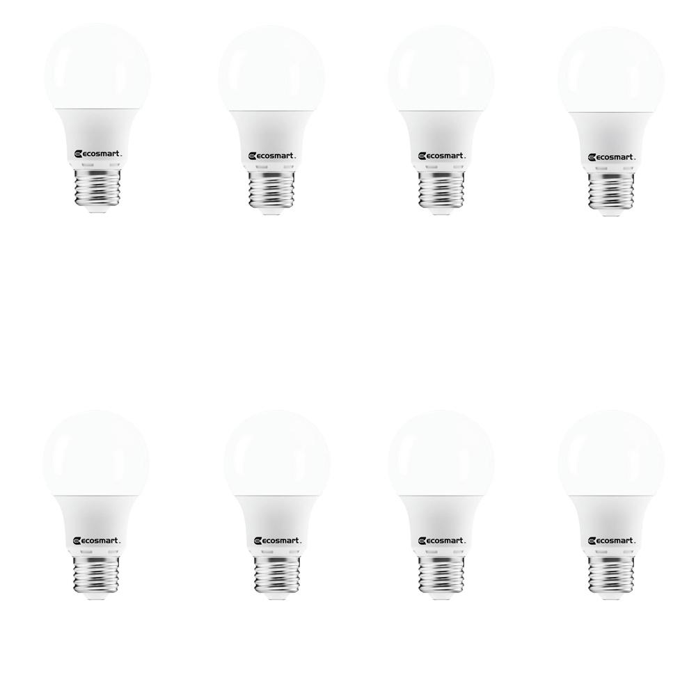 Ecosmart Enclosed Fixture Rated Led Bulbs Light The 40 Watt Equivalent A19 Non Dimmable Cec Led Light Bulb Soft White 8