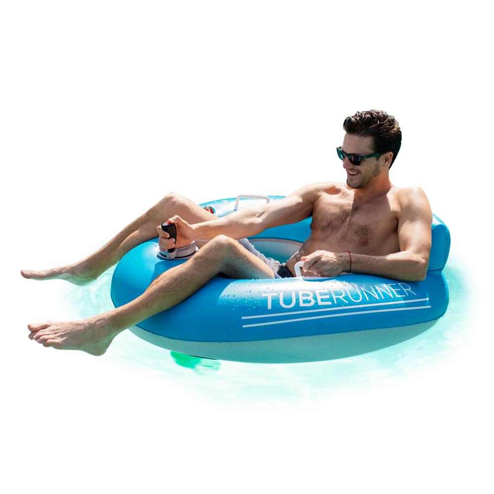 POOLCANDY 44 In. Inflatable Tube Runner - Deluxe Motorized Pool Tube ...