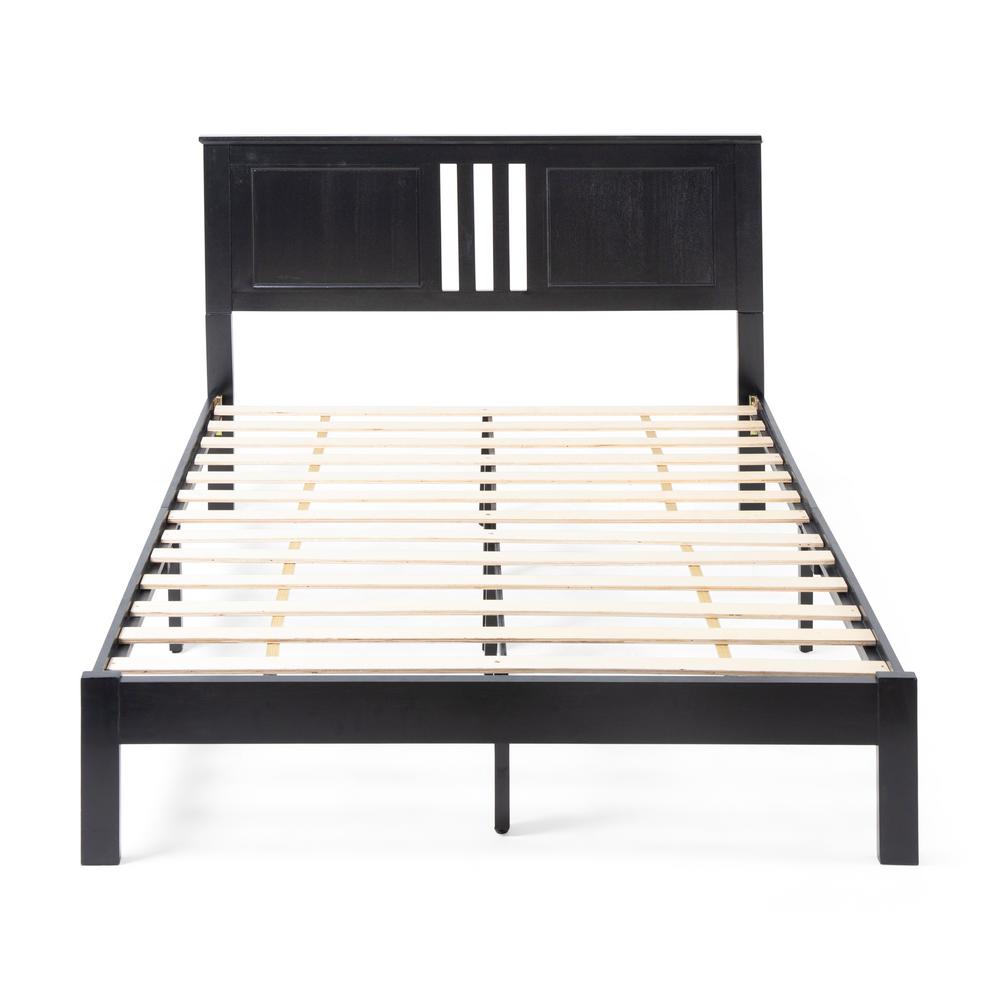 Noble House Norland Black Wood Queen Bed Frame 71061 The Home Depot