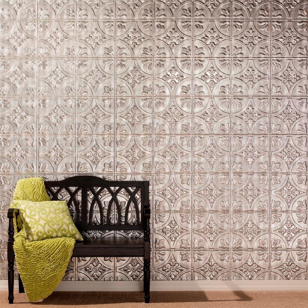 Fasade 96 In X 48 Traditional 2 Decorative Wall Panel Traditional 2 Decorative Wall Panel In Polished Copper