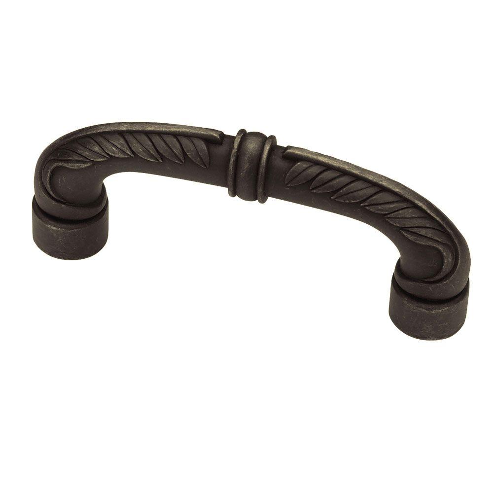 Liberty Rustique 3 in. (76mm) Distressed Oil Rubbed Bronze Laurel ...