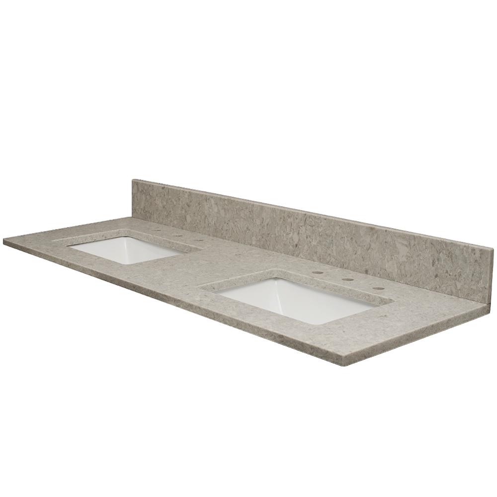 Home Decorators Collection 61 in. W x 22 in. D Engineered Quartz Vanity