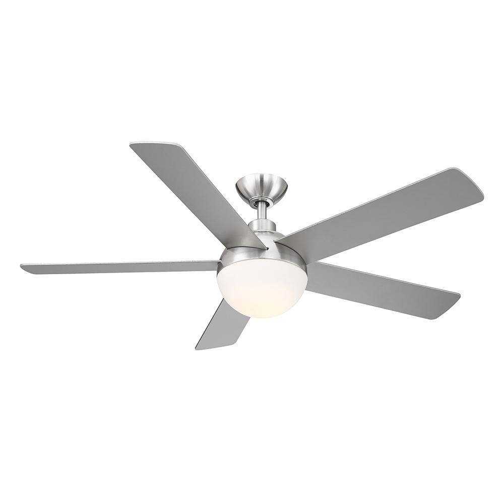 Eglo Tulum 52 In Integrated Led Brushed Nickel Light 5 Blade Ceiling Fan With Remote Control