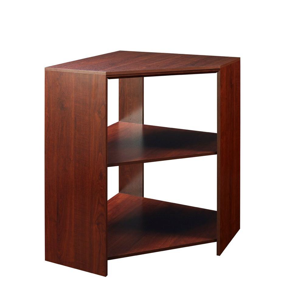 Closetmaid Dark Brown Wood Shelving Storage Organization Impressions 28 7 In X 41 1 Dark Cherry Laminate Corner