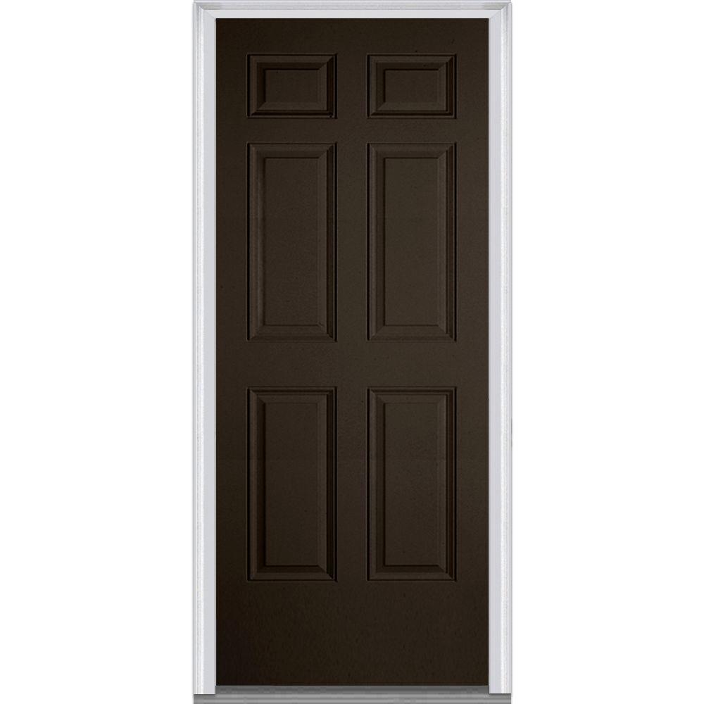 MMI Door 30 in. x 80 in. Left-Hand Inswing 6-Panel Classic Painted ...