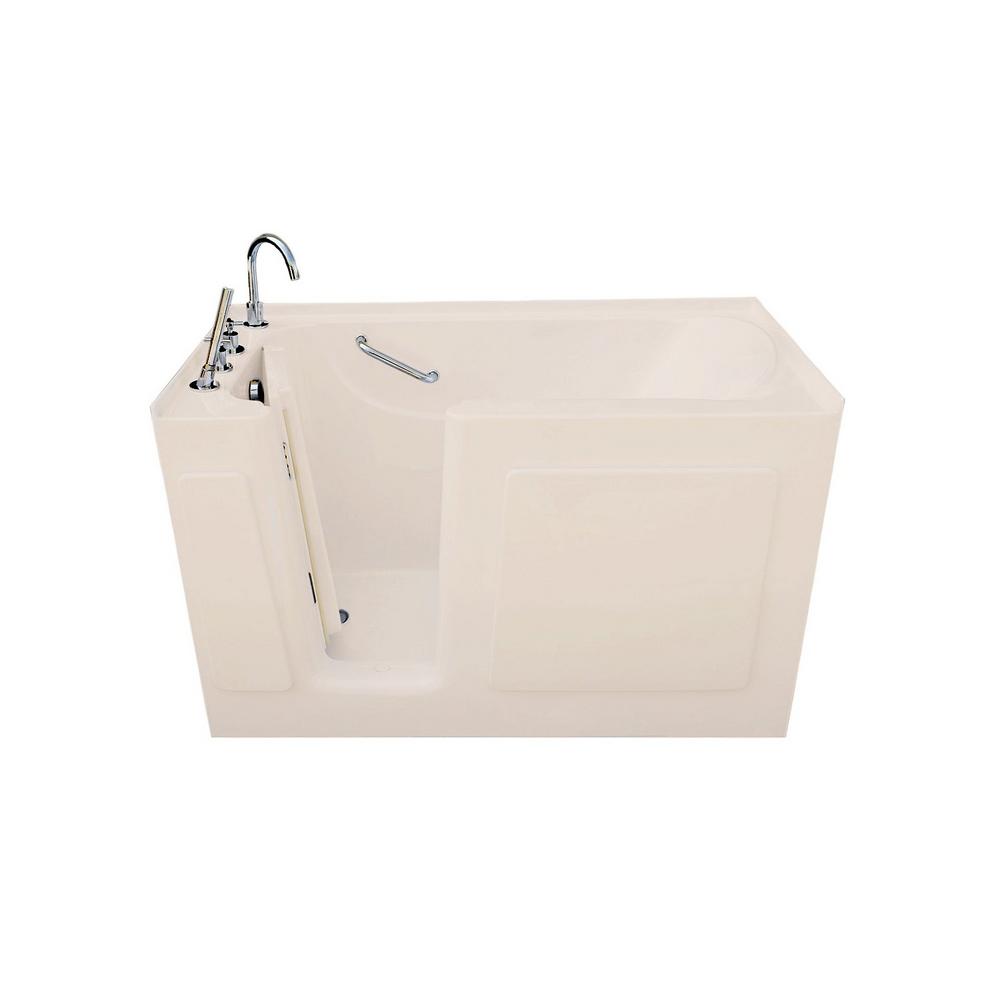 3.91 ft. Rectangular Left Drain Walk-In Non-Whirlpool Tub in Biscuit ...