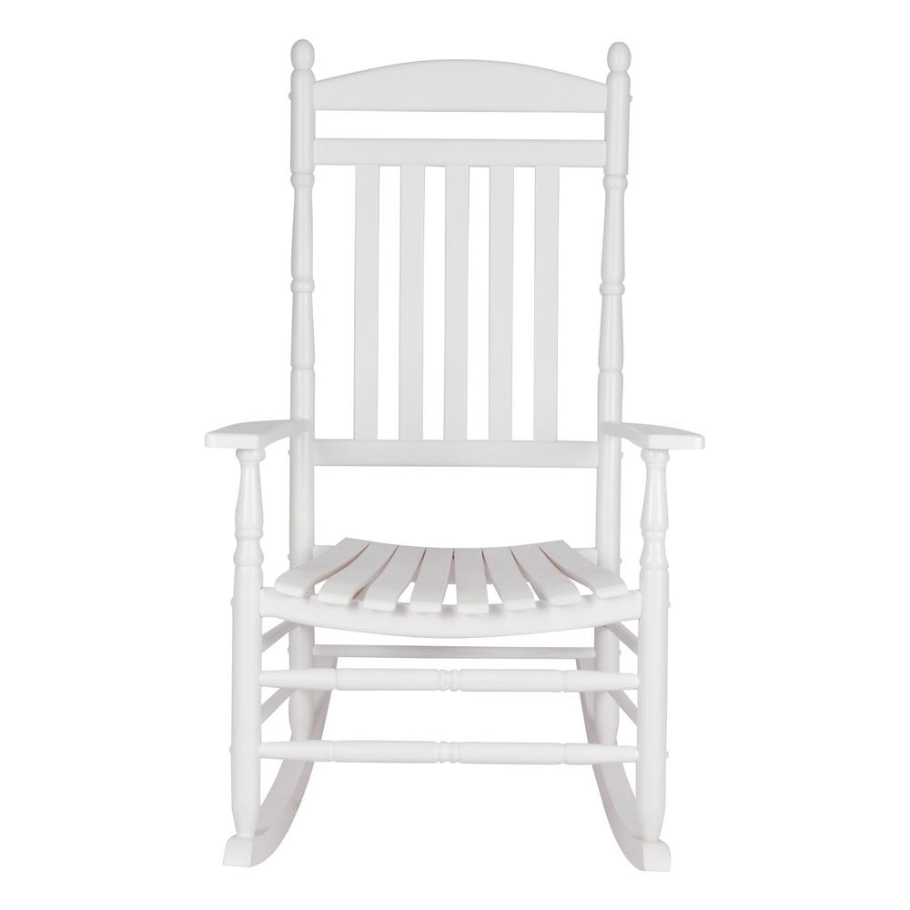 Rhode Island White Wood Outdoor Porch Rocker