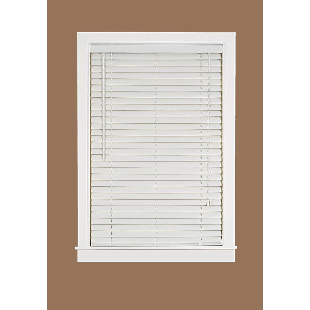 Luna White 2 In. Light Filtering Vinyl Mini Blind - 32 In. W X 64 In. L ...