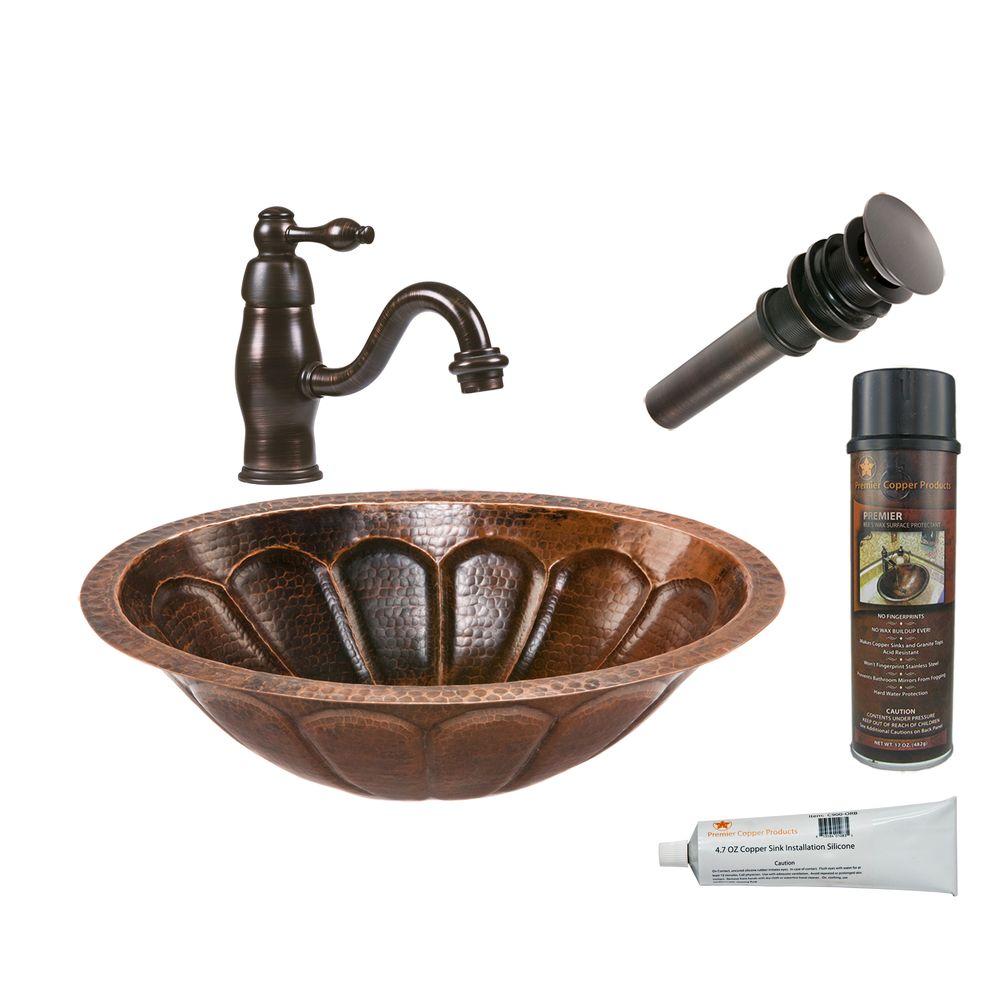 Oil Rubbed Bronze Undermount Bathroom Sinks The All In One Oval Sunburst Under Counter Hammered Copper Bathroom Sink