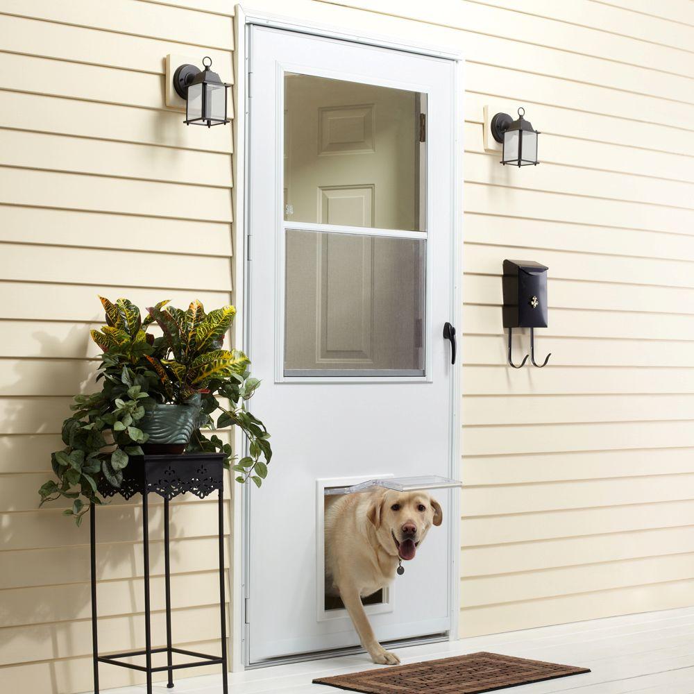 home depot storm door with doggie door