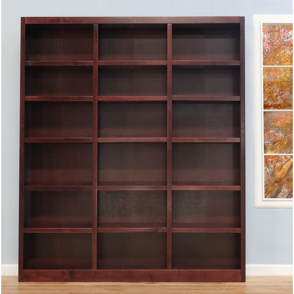 Concepts In Wood 84 Cherry 18 Shelf Standard Bookcase Cherry Wood 18 Shelf Standard Bookcase