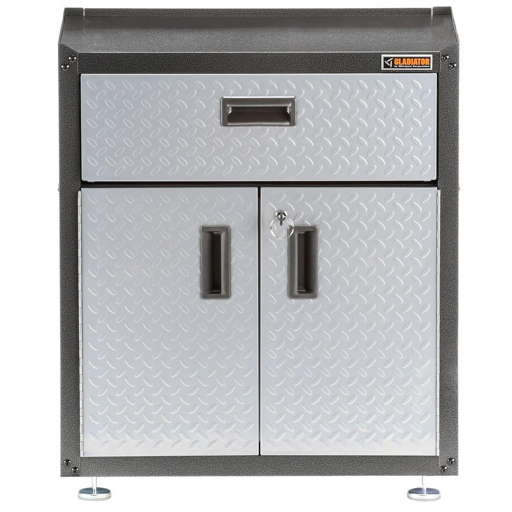 Gladiator ReadytoAssemble 31 in. H x 28 in. W x 18 in. D Steel 2Door Freestanding Garage