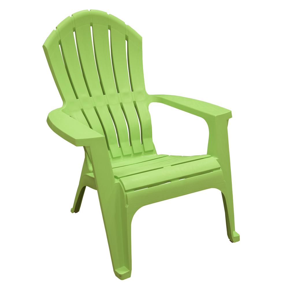 Unbranded RealComfort Lime Plastic Adirondack Chair-8371-97-4303 - The
