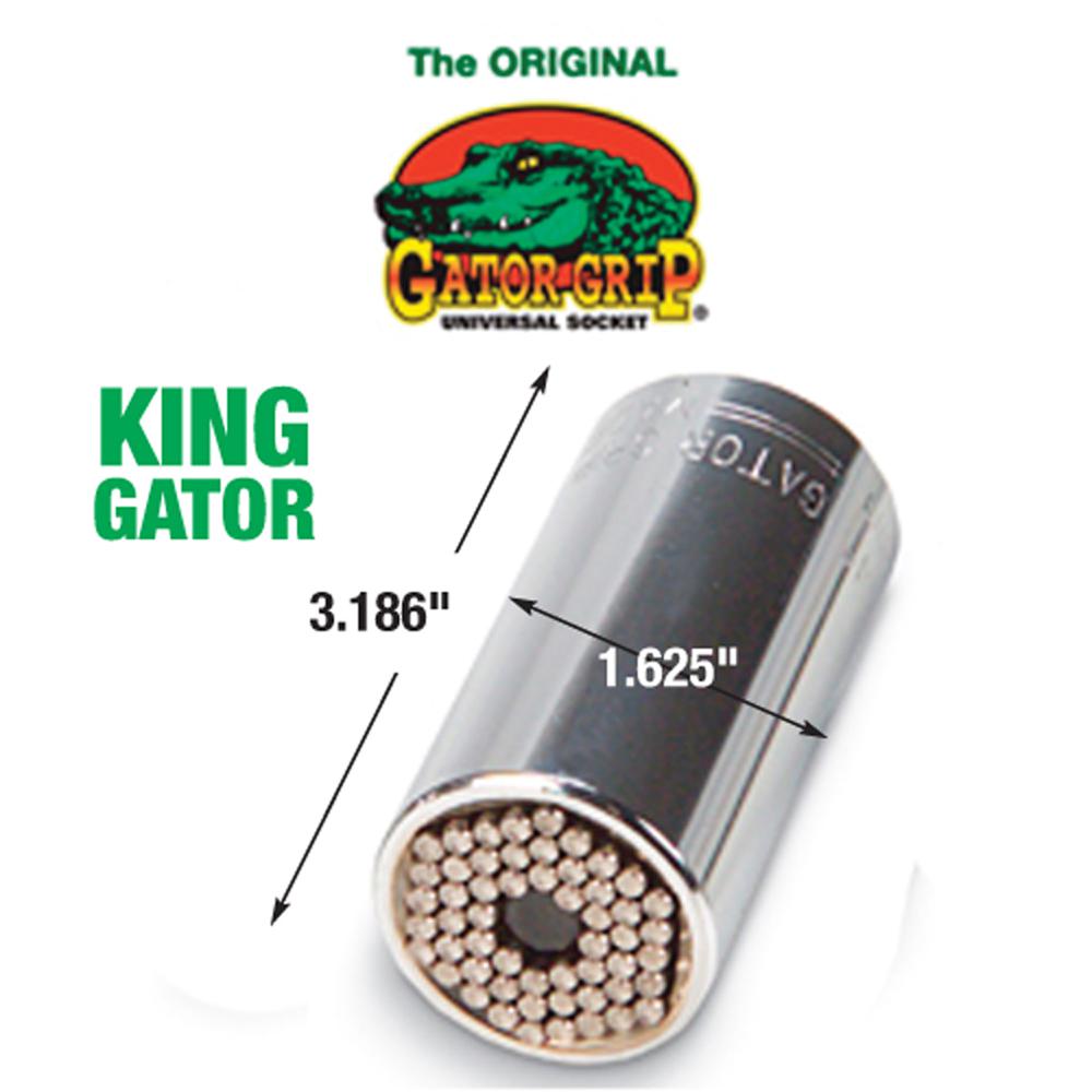 Gator Grip 1/2 in. Drive SAE and Metric Standard Chrome SocketETC125