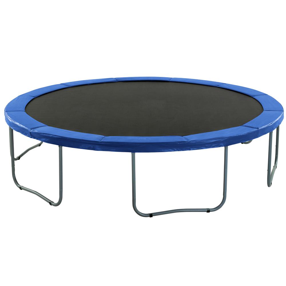 Upper Bounce 8 Ft Super Trampoline Safety Pad Spring Cover Fits For 8 Ft Round Blue Trampoline Frames Ubpad S 8 B The Home Depot