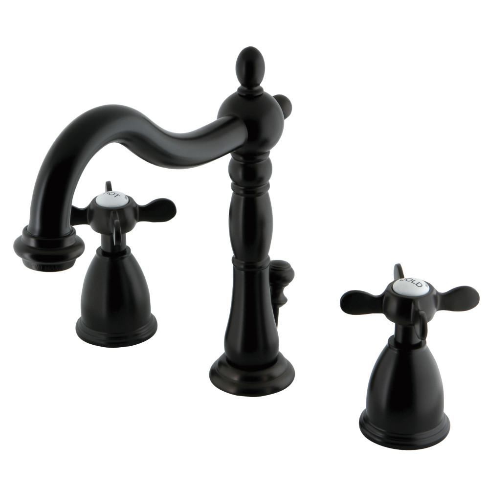 Kingston Brass Victorian Cross 8 In Widespread 2 Handle Bathroom Faucet In Oil Rubbed Bronze 1227