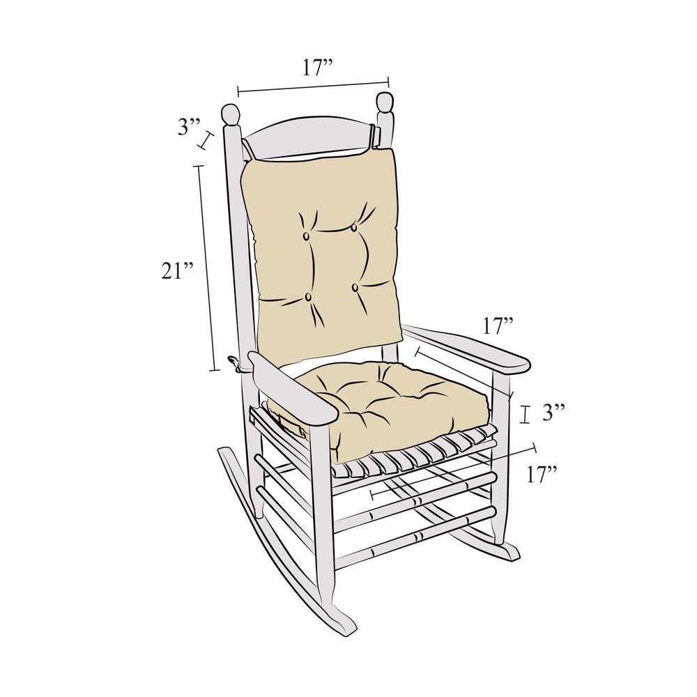 Klear Vu Gripper Twillo Thyme Jumbo Rocking Chair Cushion Set 849140xl 258 The Home Depot