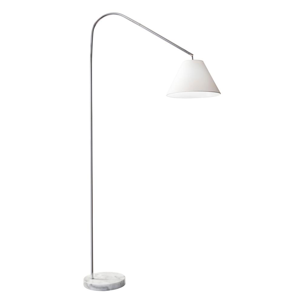 Adesso Willa 82 In Chrome Arc Floor Lamp 5420 22 The Home Depot Chrome Arc Floor Lamp