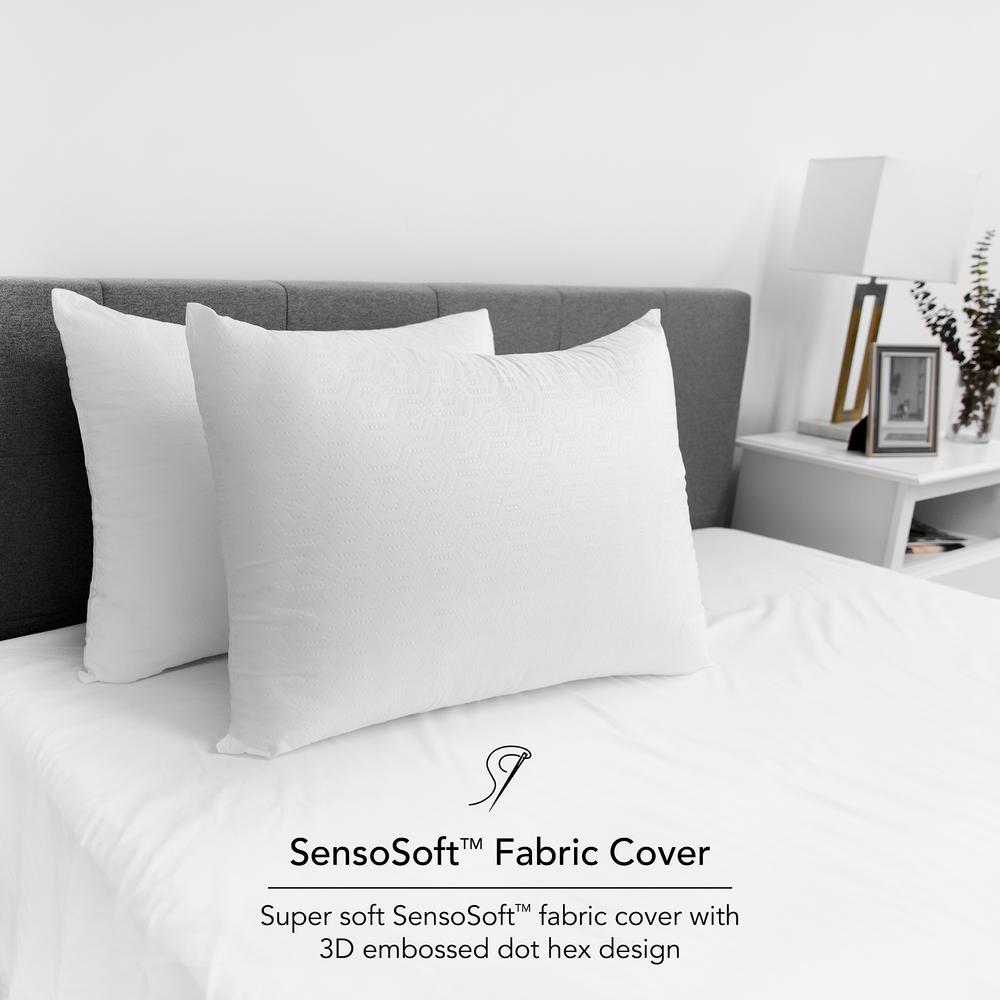 Sensorpedic Sensosoft Embossed 3d Polyester Fiberfill Jumbo Pillow