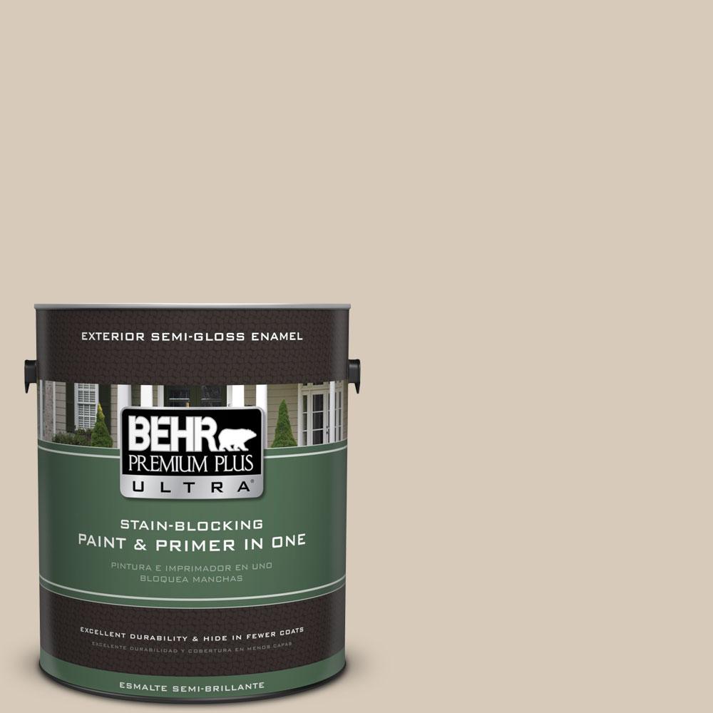 BEHR Premium Plus Ultra 1gal. PPU512 Almond Wisp SemiGloss Enamel