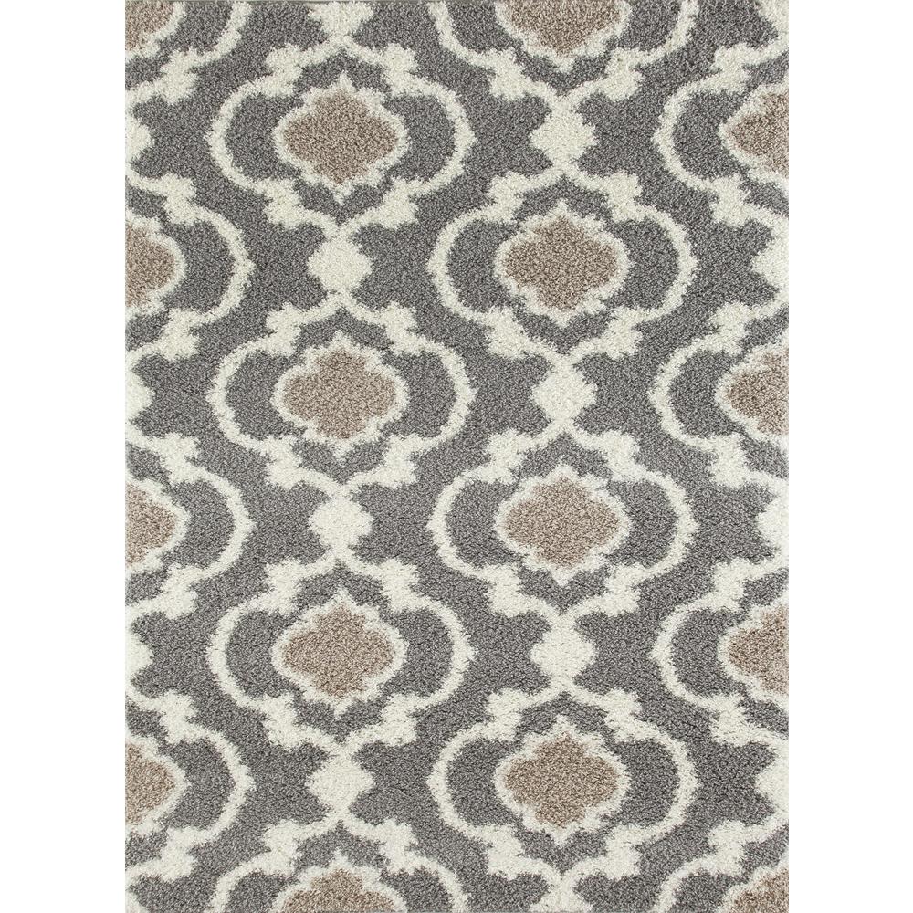 Main Street Rugs Bahia Shag Bas2525 Gray 9ft x 12ft Area Rug