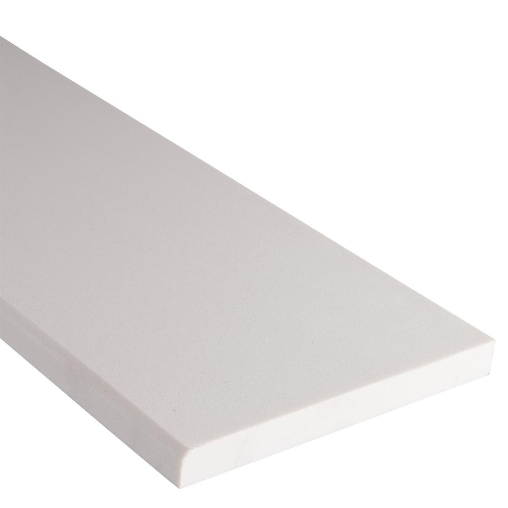 Msi White Single Beveled 6 In X 73 Polished Engineered Marble Threshold Floor And Wall Tile