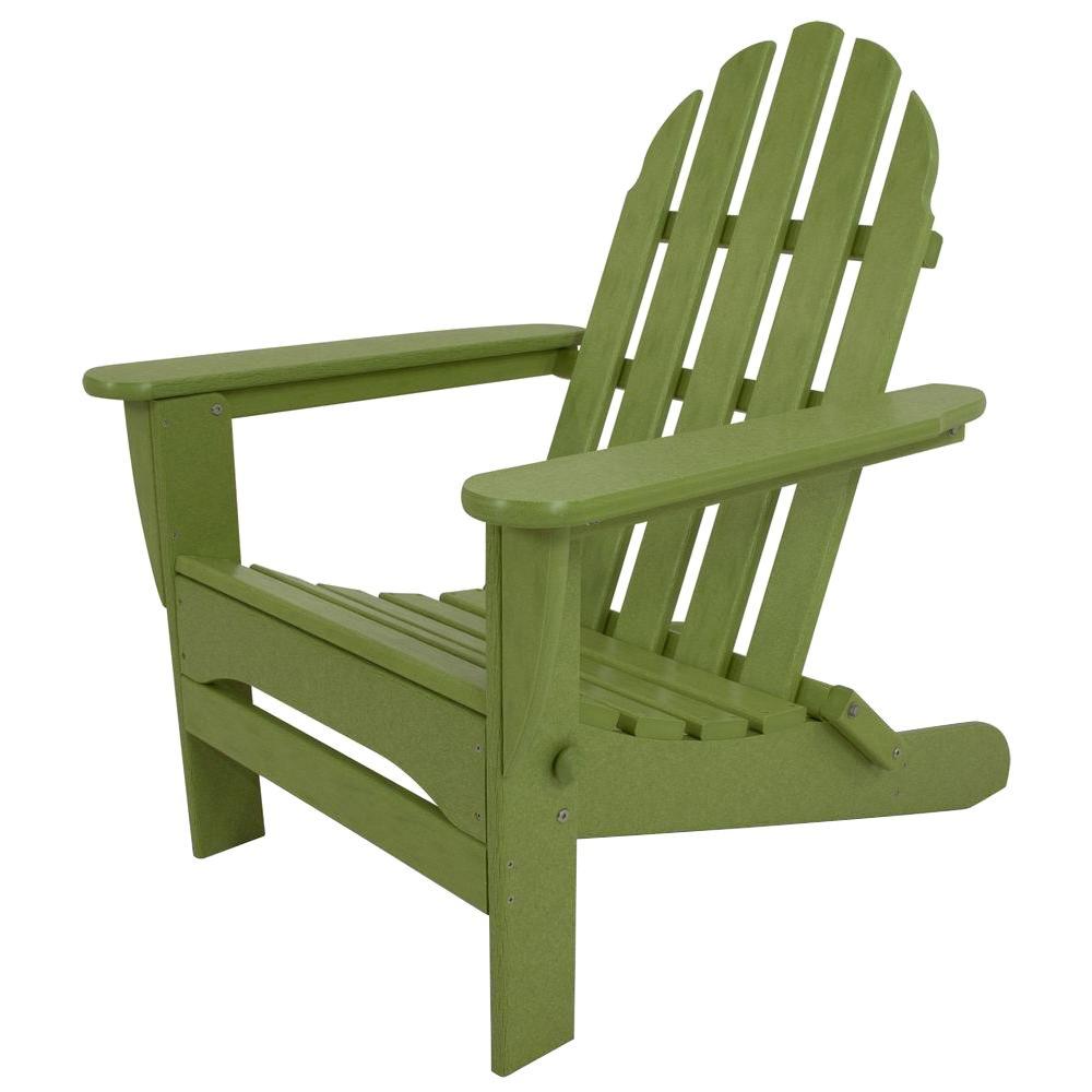 POLYWOOD Classic Lime Plastic Patio Adirondack Chair 