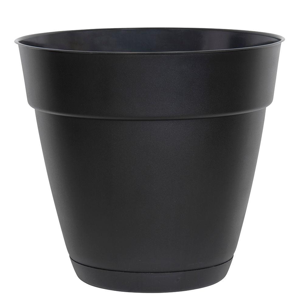 Black Plastic Planters Garden Center The Home Depot