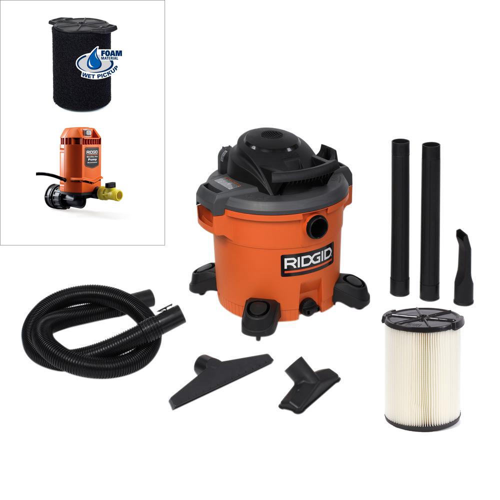 RIDGID 3 Gal. 18V Cordless Handheld Wet Dry Vac-WD0319 - The Home Depot