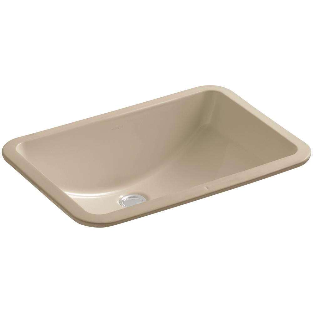 KOHLER Ladena 20 7/8" Undermount Bathroom Sink with Glazed Underside in