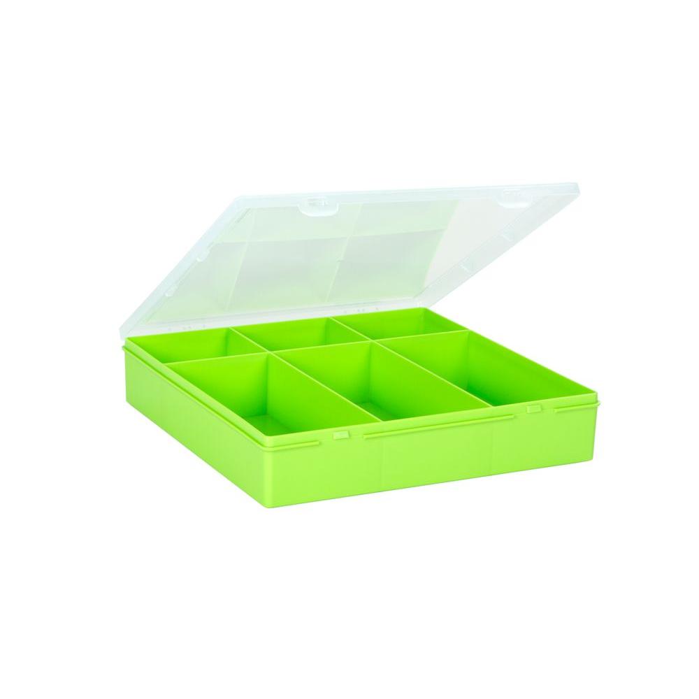 Wham 11 5 In Square Organizer Box In Lime 23256 The Home Depot